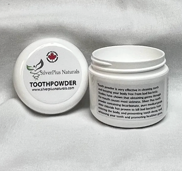 Organic Nano Silver & Gold tooth powder for dogs, cats, and horses, promoting gum health, natural whitening, and fresh Healthy Gums - SilverPlus Naturals